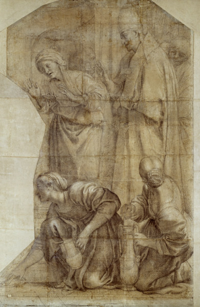 Domenichino, Rechte Gruppe aus Cäcilie from Domenichino (eigentl. Domenico Zampieri)