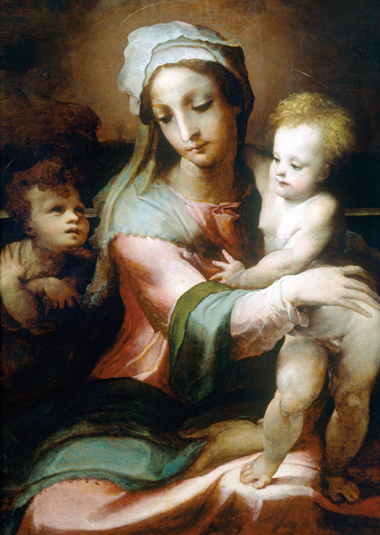 Madonna and child with infant John the Baptist from Domenico Beccafumi