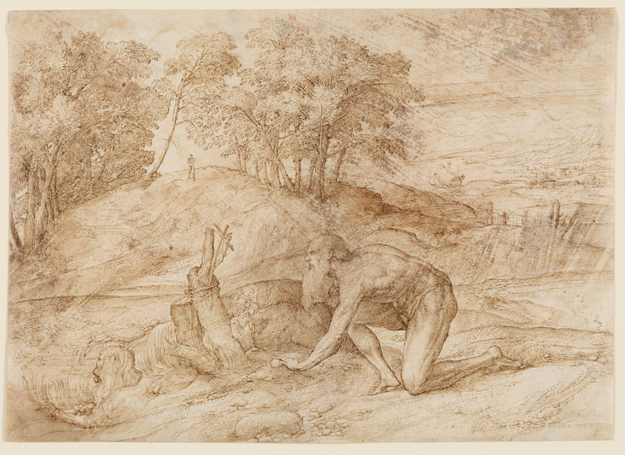 Landschaft mit Heiligem Hieronymus from Domenico Campagnola