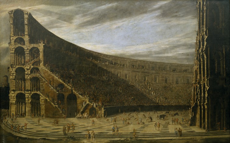 Perspective of a Roman amphitheatre from Domenico Gargiulo