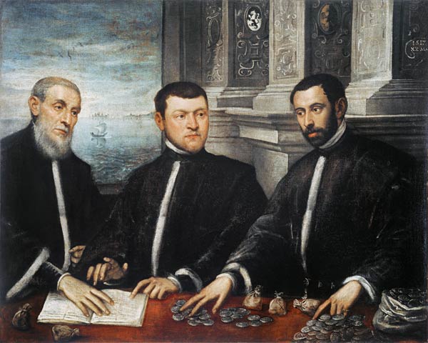 D.Tintoretto, Drei Inspektoren from Domenico Tintoretto