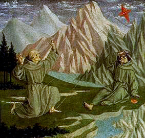 Der hl. Franziskus empfängt die Wundmale from Domenico Veneziano