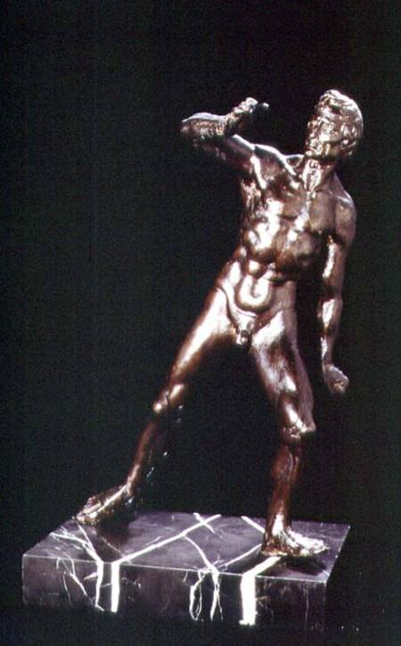 Frightened man, sculpture from Donatello