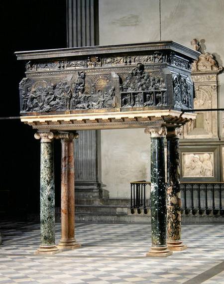 Pulpit from the south side of the nave from Donatello