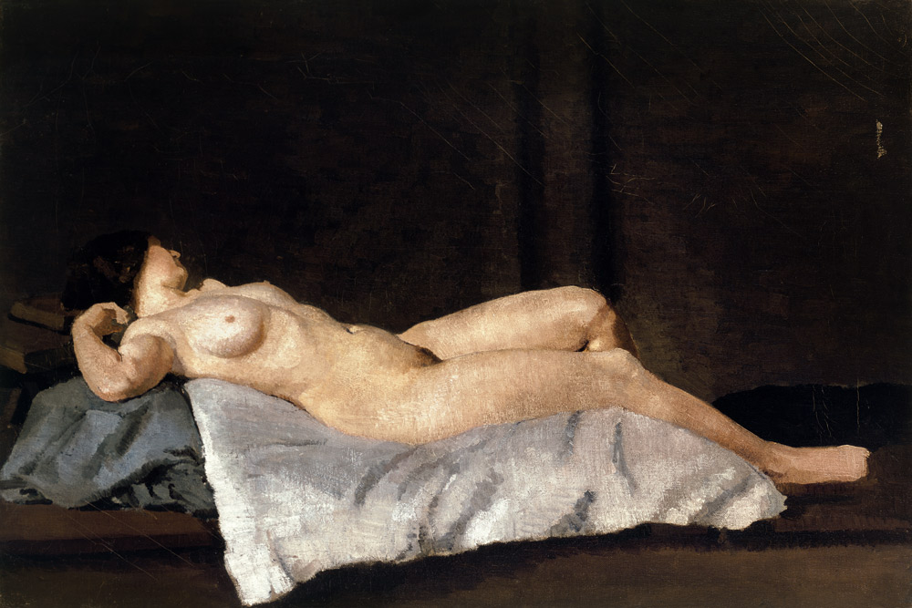 Female Figure Lying on Her Back, 1912 (oil on canvas) from Dora Carrington