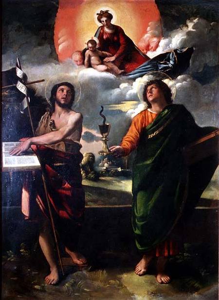 The Apparition of the Virgin to the Saints John the Baptist and St. John the Evangelist from Dosso Dossi