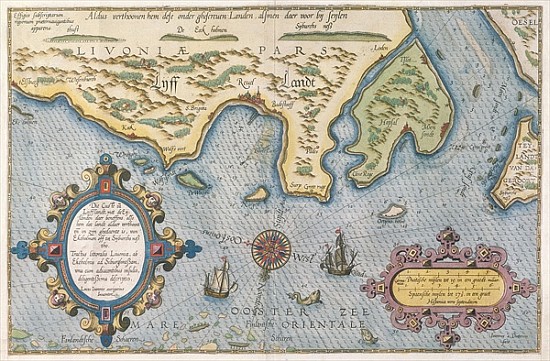 Dutch Trade map of the Baltic Sea from Dutch School