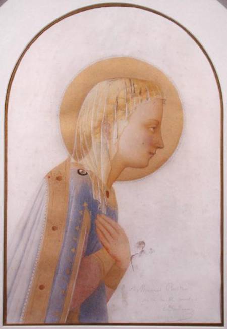 Portrait of the Madonna, after Fra Angelico (c.1387-1455) from E. Dieudonne