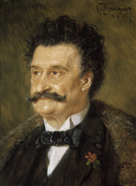 Johann Strauss II, portrait from E. Grützner