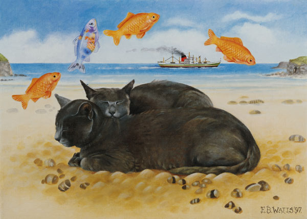 Fish Dreams, 1997 (acrylic on canvas)  from E.B.  Watts
