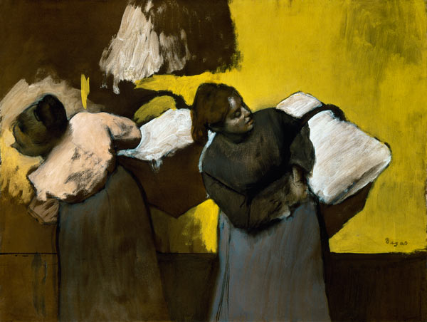 Wäscherinnen beim Austragen der Wäsche from Edgar Degas