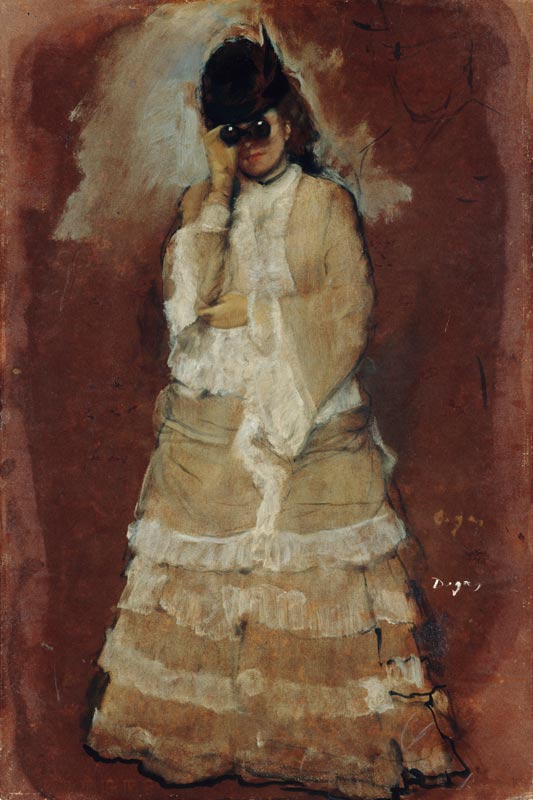 Dame mit Fernglas. from Edgar Degas