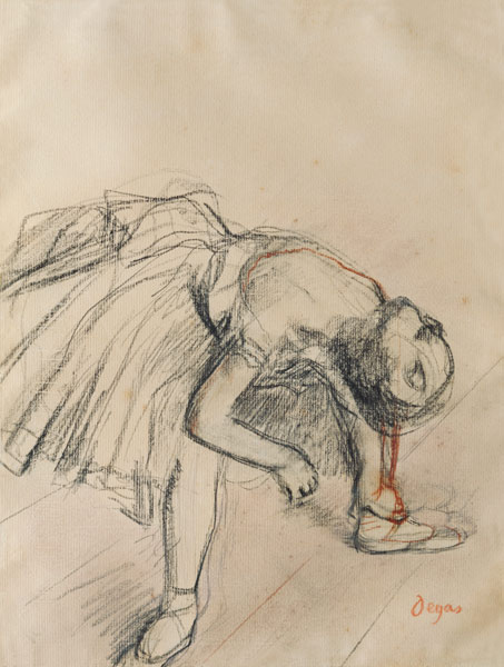 Dancer Fixing her Slipper from Edgar Degas