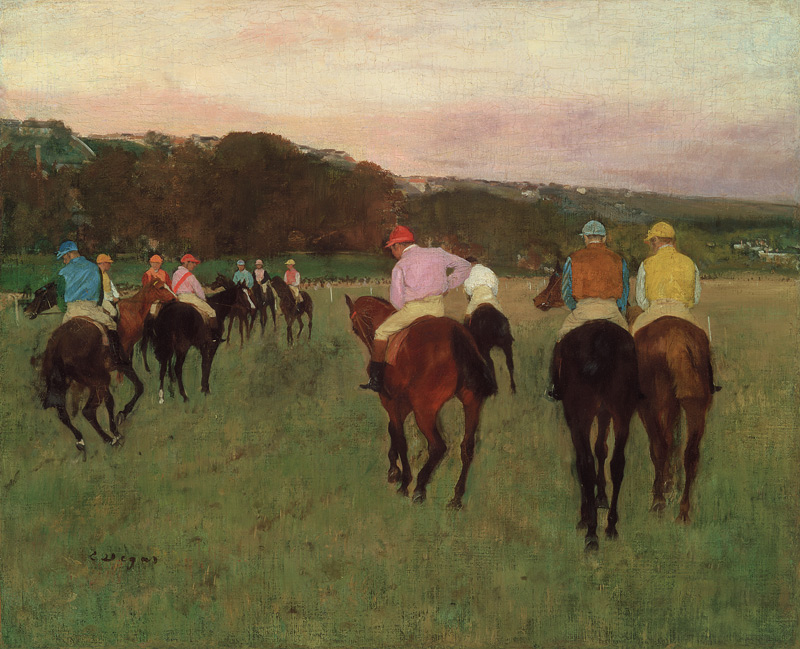 Rennpferde in Longchamp from Edgar Degas