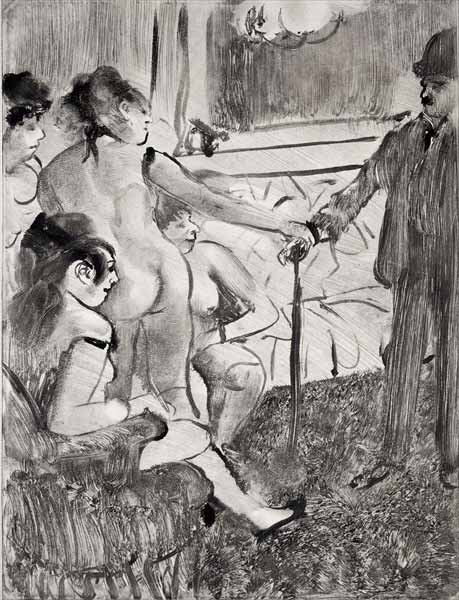 Illustration from 'La Maison Tellier' by Guy de Maupassant  from Edgar Degas