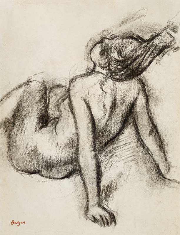 Woman having her hair styled from Edgar Degas
