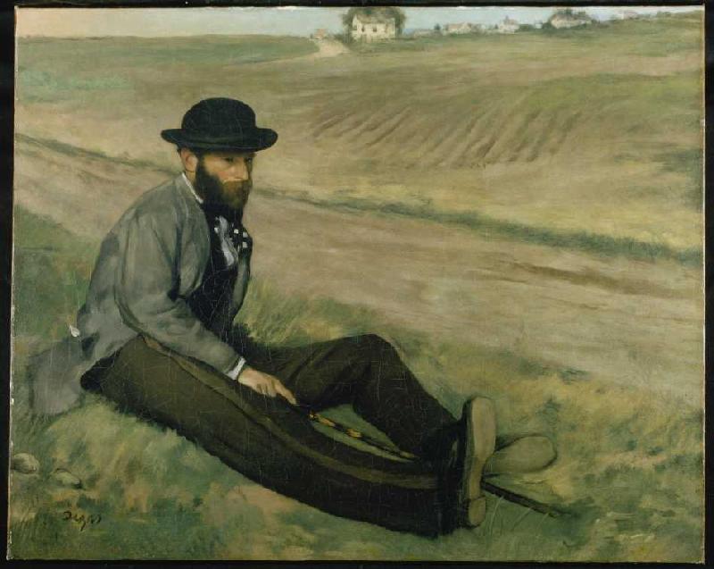 Bildnis Eugene Manet. from Edgar Degas