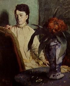 Dame und chinesische Blumenvase from Edgar Degas