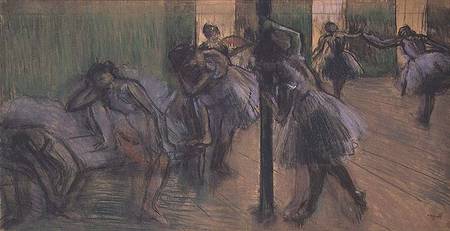 Dancers rehearsing (pastel) from Edgar Degas