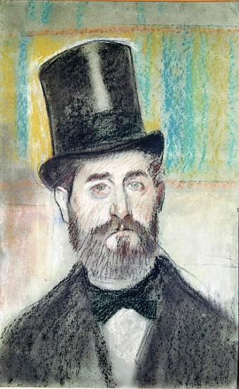 Man in an Opera Hat from Edgar Degas
