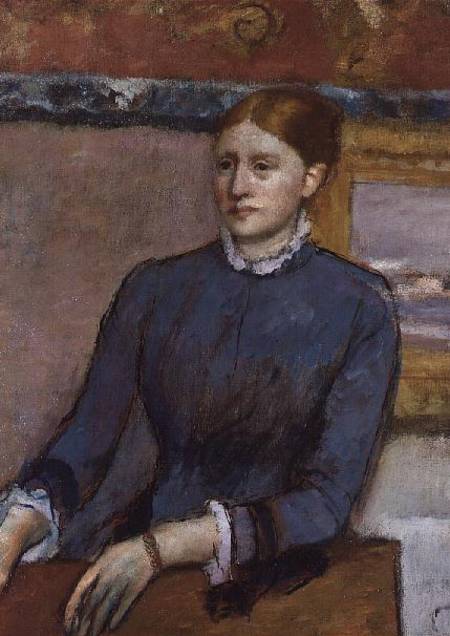 Portrait of Helene Rouart in her Father's Study, detail of Helene from Edgar Degas
