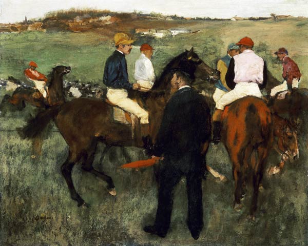 Racehorses (Leaving the Weighing) c.1874-78 from Edgar Degas