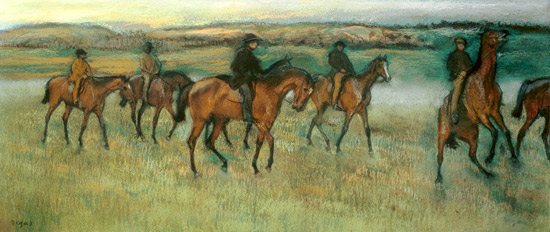 Rennpferde beim Ausritt. from Edgar Degas