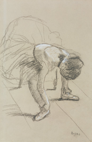 Seated Dancer Adjusting her Shoes from Edgar Degas