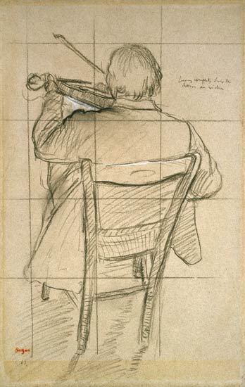 Study of a Violinist Seen from the Back from Edgar Degas