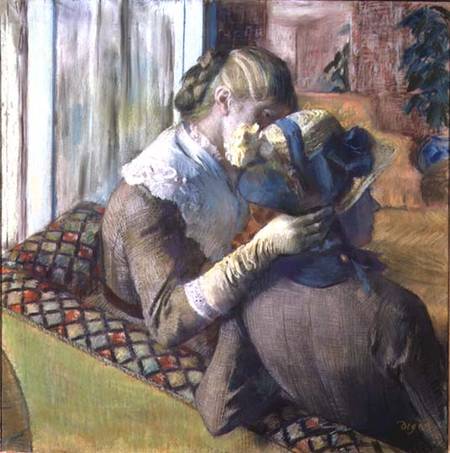 Two Women (pastel) from Edgar Degas