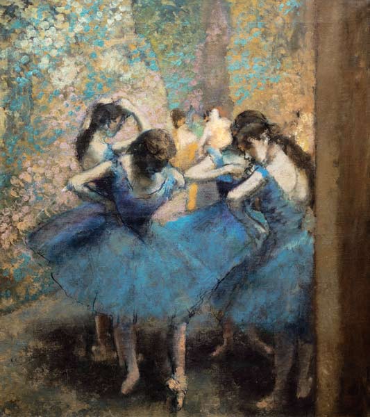 Dancers in blue from Edgar Degas