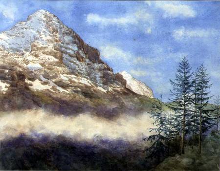 The Eiger and Schneehorn (w/c with gouache on paper) from Edith A. Paine