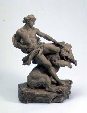 Athlete with a Bear, sculpture