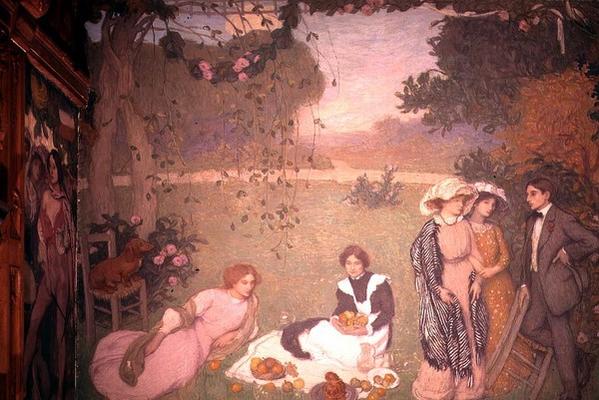 Lunch on the Grass, 1910 (oil on canvas) from Edmond-Francois Aman-Jean