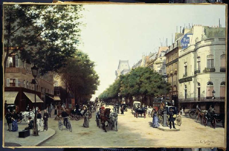 Der Boulevard des Italiens in Paris from Edmond Georges Grandjean