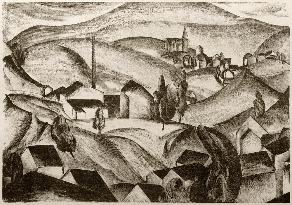 Landschaft mit Häusern from Edmund Fabry