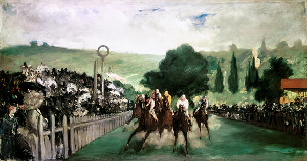 Pferderennen in Longchamps. from Edouard Manet