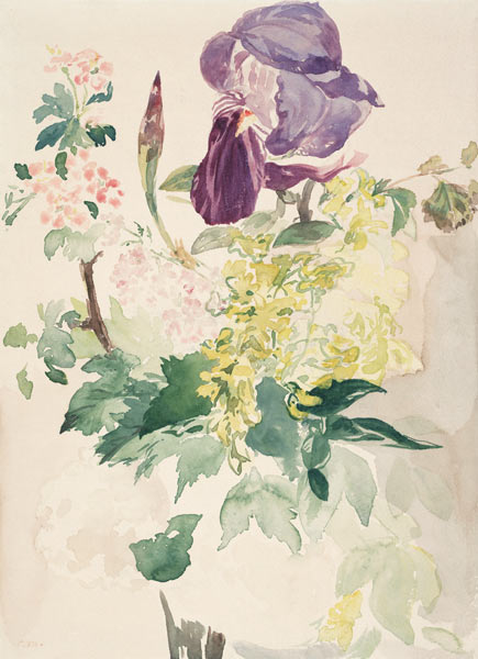 Flower Piece with Iris, Laburnum, and Geranium from Edouard Manet