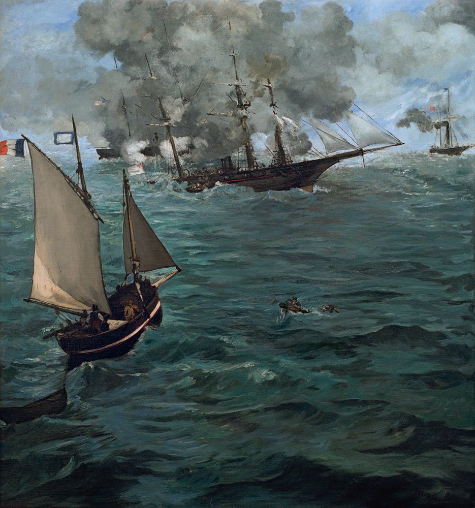 The Battle of the Kearsarge and the Alabama from Edouard Manet