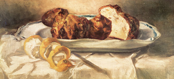 Still life with brioches and lemon from Edouard Manet
