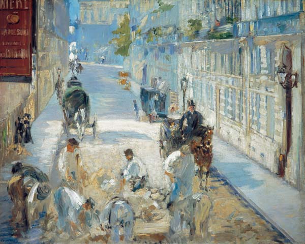 Die Rue Mosnier mit Pflasterern from Edouard Manet