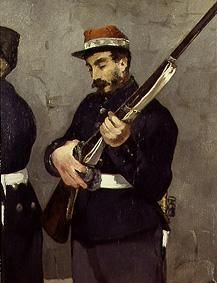 Die Erschiessung Kaiser Maximilians von Mexico 1867. Detail: Soldat mit Gewehr from Edouard Manet