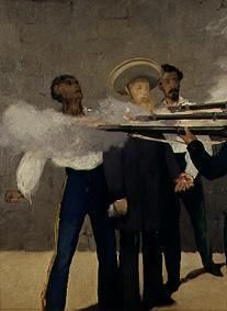 Die Erschiessung Kaiser Maximilians von Mexico. Detail: Der Kaiser from Edouard Manet