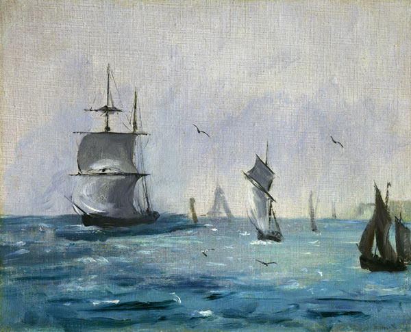 Fishing Boat Arriving, with the Wind Behind from Edouard Manet