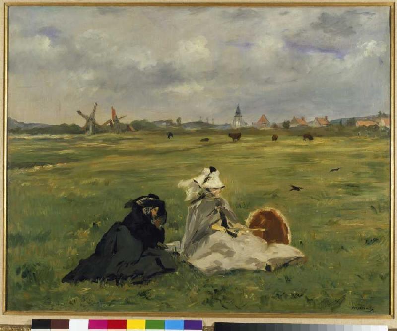 Frau und Mutter des Künstlers auf einer Wiese (oder: Die Schwalben) from Edouard Manet