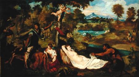 Jupiter and Antiope from Edouard Manet