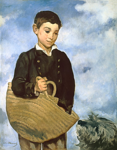 Knabe mit Korb und Hund. from Edouard Manet