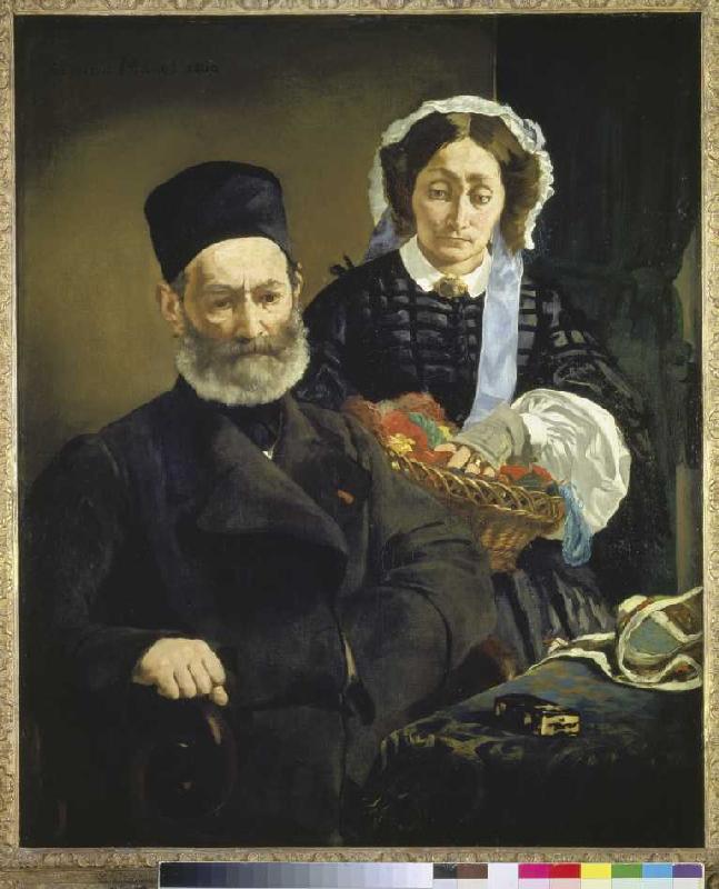 Monsieur und Madame Auguste Manet, die Eltern des Künstlers. from Edouard Manet
