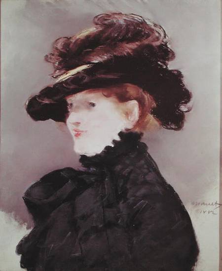 Portrait of Mery Laurent (1849-1900) 1882 from Edouard Manet