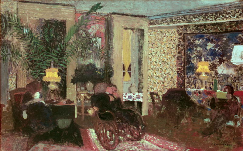 Interior or, The Salon with Three Lamps, 1899 (oil on canvas)  from Edouard Vuillard